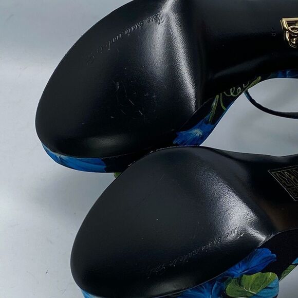 Dolce & Gabbana floral-print gabardine platform sandals size 40 - Picture 15 of 15